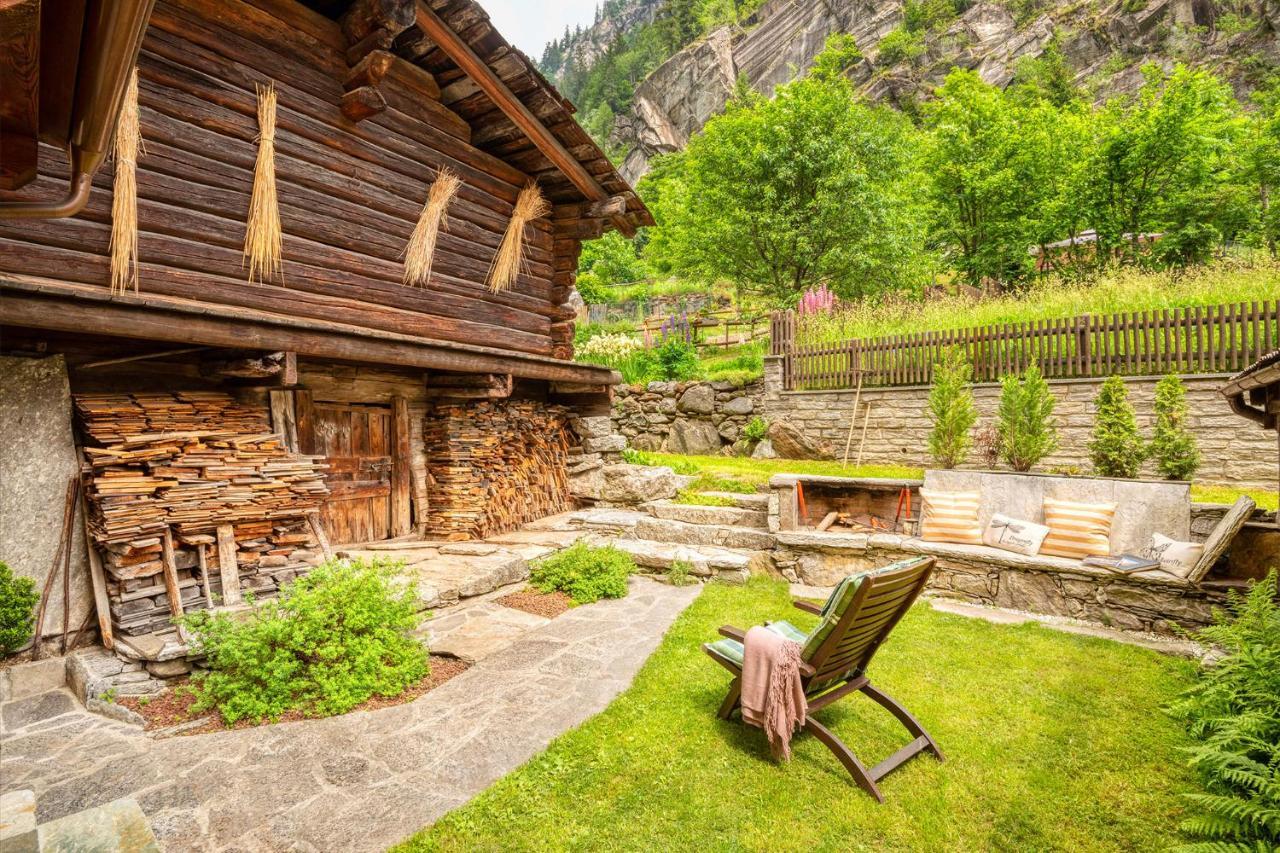 Appartamento Casa Weisstor Con Patio, Giardino E Orti Vista Monte Rosa Macugnaga Bagian luar foto